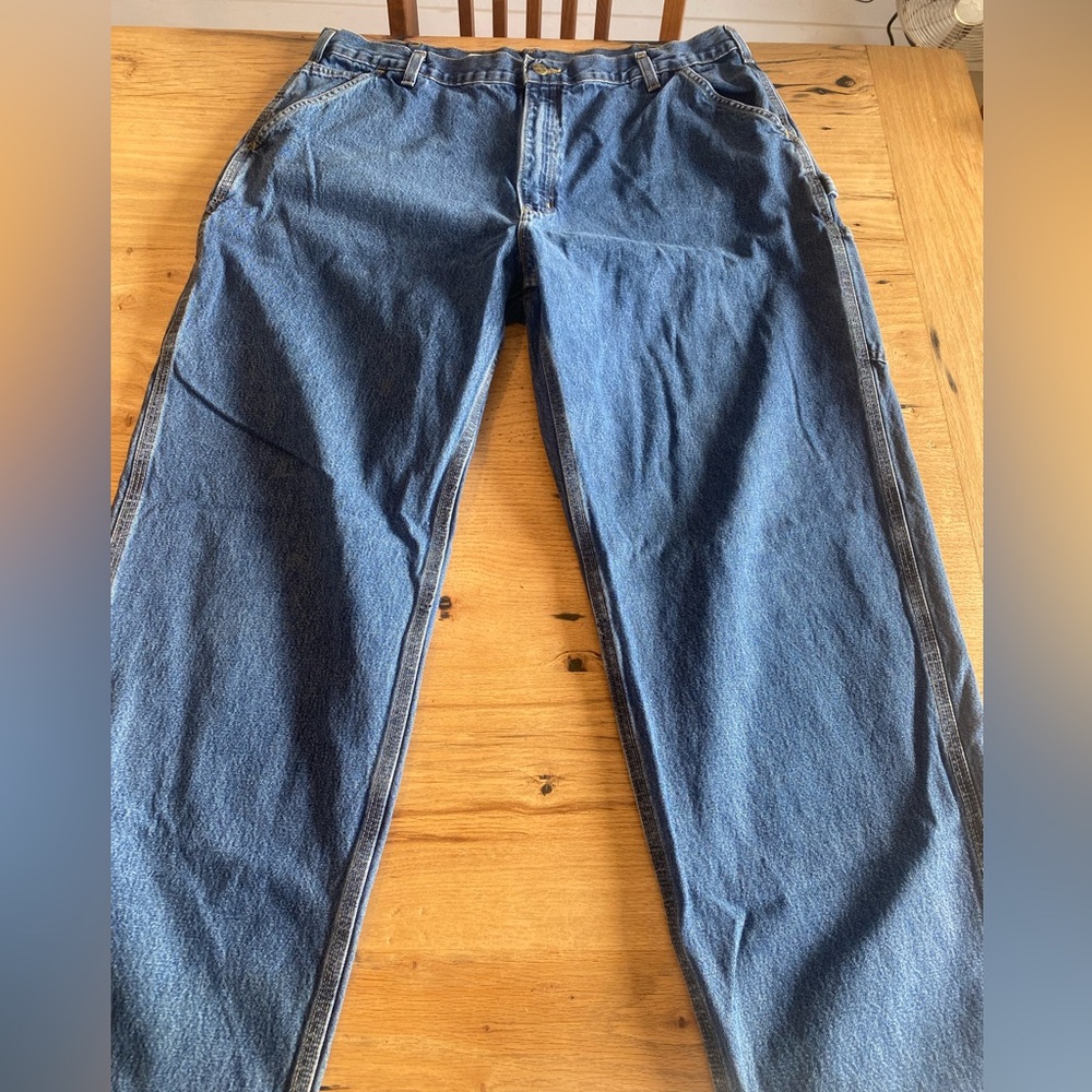 Carhartt Carpenter Jeans Denim‎ Blue Straight Leg Men’s 40x34 Preowned